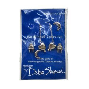 Debra Shepard Earstrings 925 Sterling Silver Earrings Interchangeable Charms